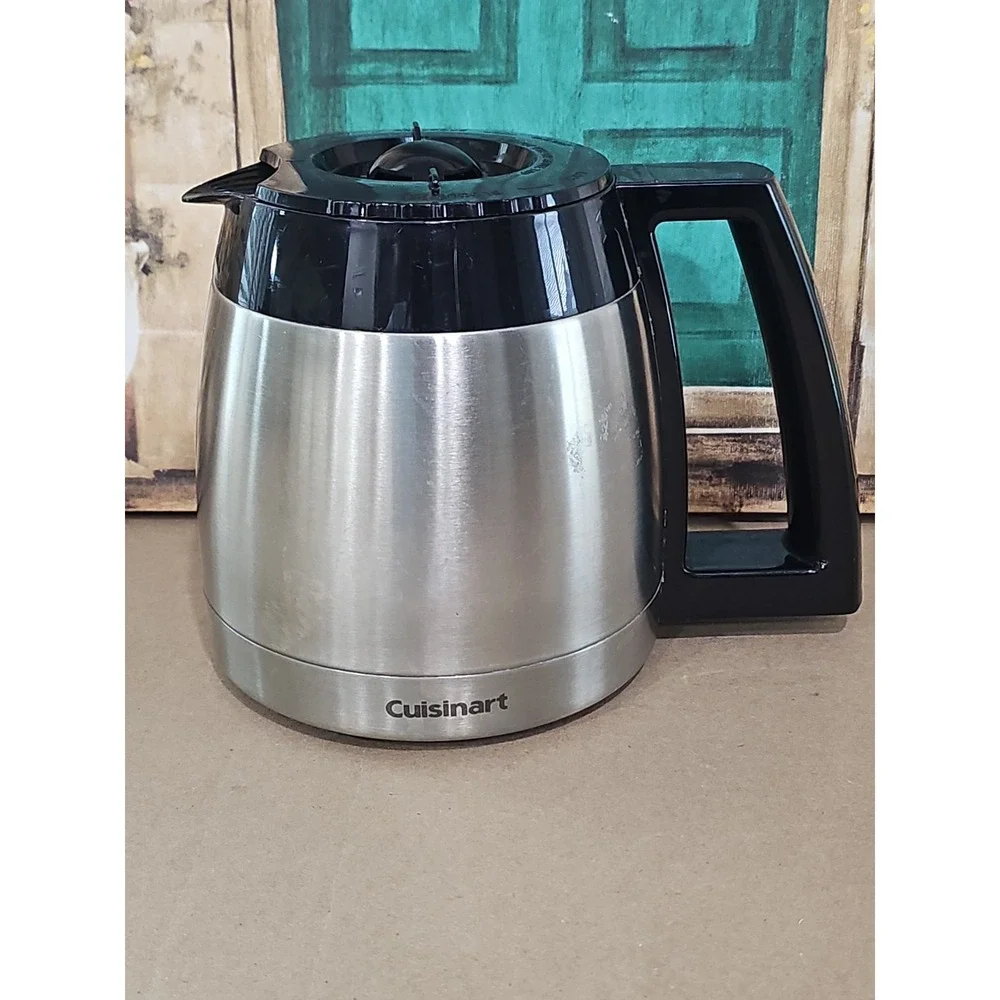Cuisinart Stainless Thermal 10 Cup Carafe Replacement With Lid Cleaned